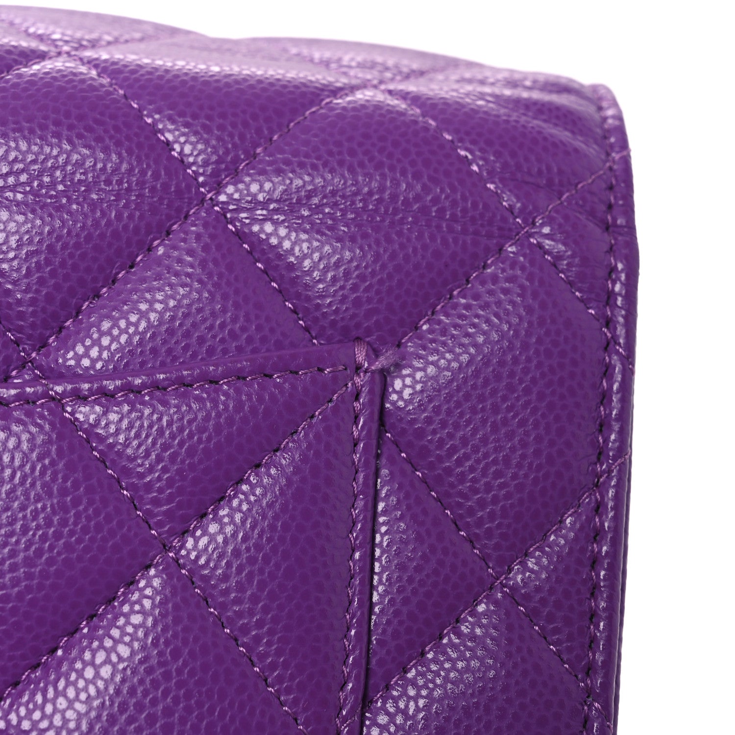 Chanel Caviar Quilted Wallet On Chain WOC Purple 12 of 14