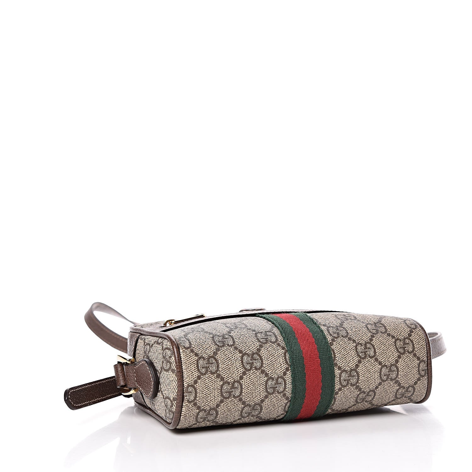 Gucci GG Supreme Monogram Web Mini Ophidia Shoulder Bag Brown 4 of 11