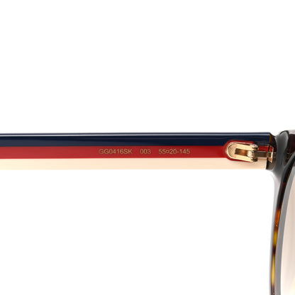 Gucci Acetate Round Eye GG Web Sunglasses GG0854SK Tortoise 5 of 7
