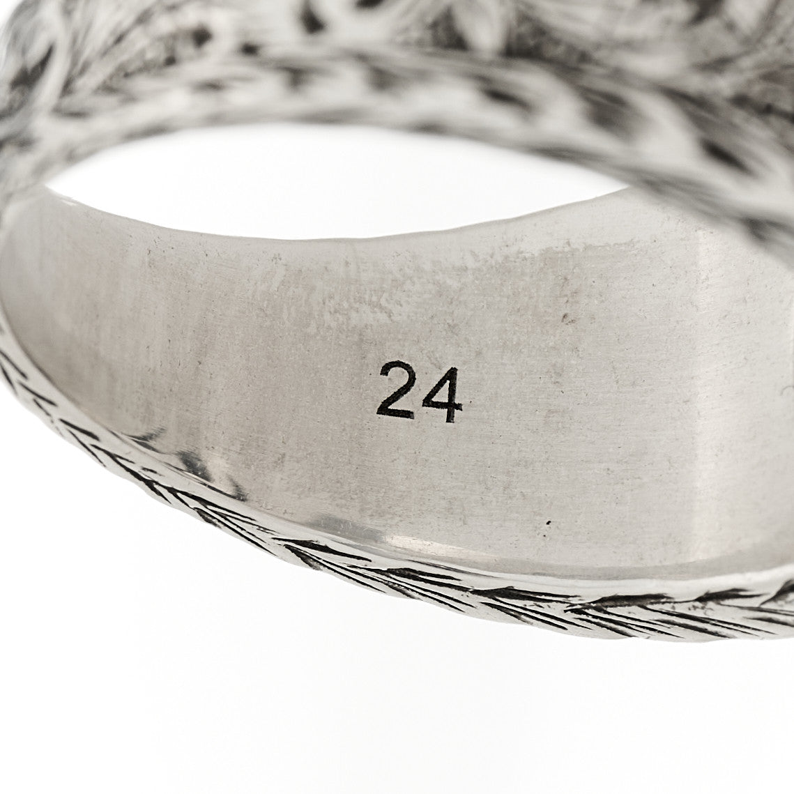 Sterling Silver Interlocking GG Signet Ring 64 10.75