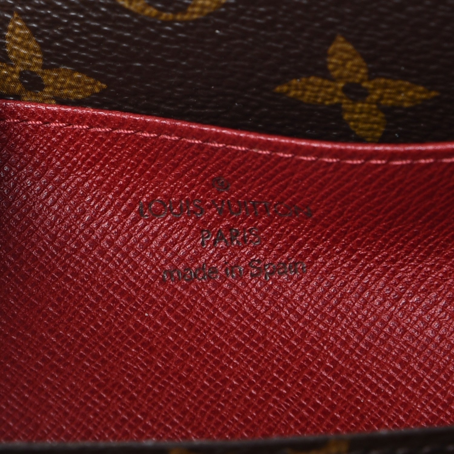 Louis Vuitton Monogram Emilie Wallet Red 6 of 12