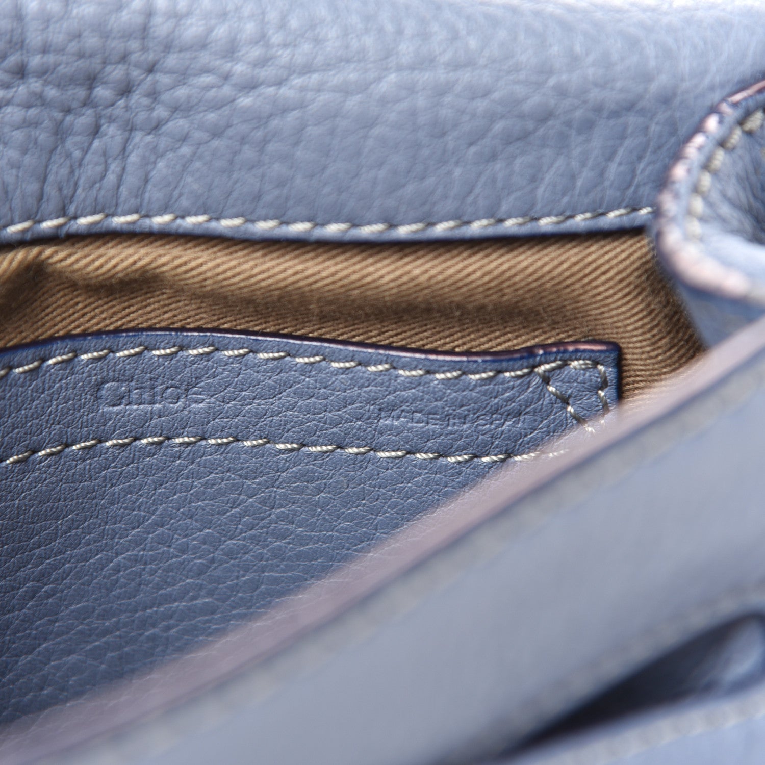 Chloe Calfskin Mini Marcie Round Crossbody Bag Street Blue 6 of 9