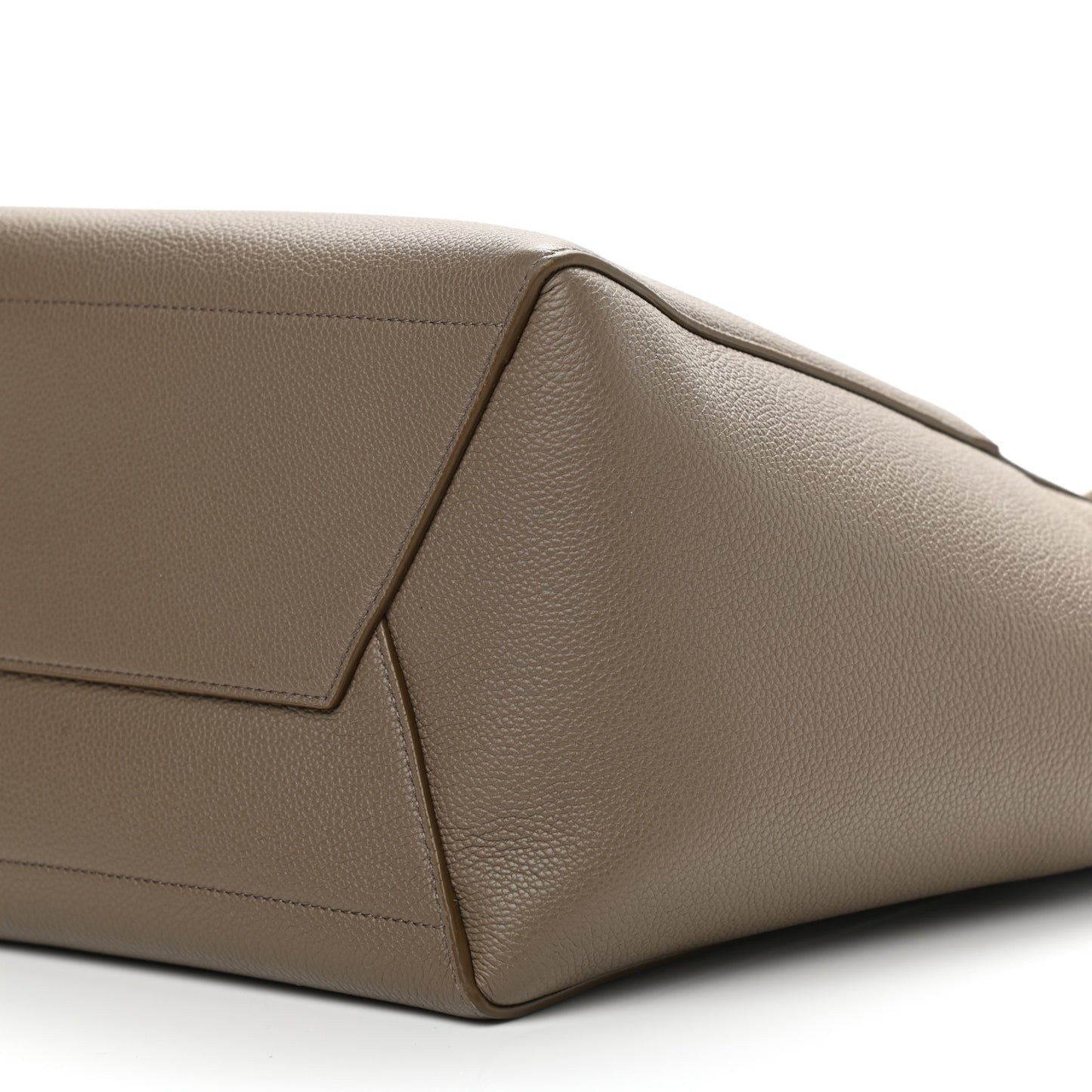 Soft Grained Calfskin Sangle Bucket Bag Taupe