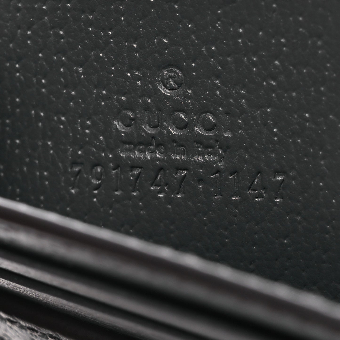 GG Supreme Monogram Textured Dollar Calfskin Ophidia Card Holder Grey Black Graphite Grey