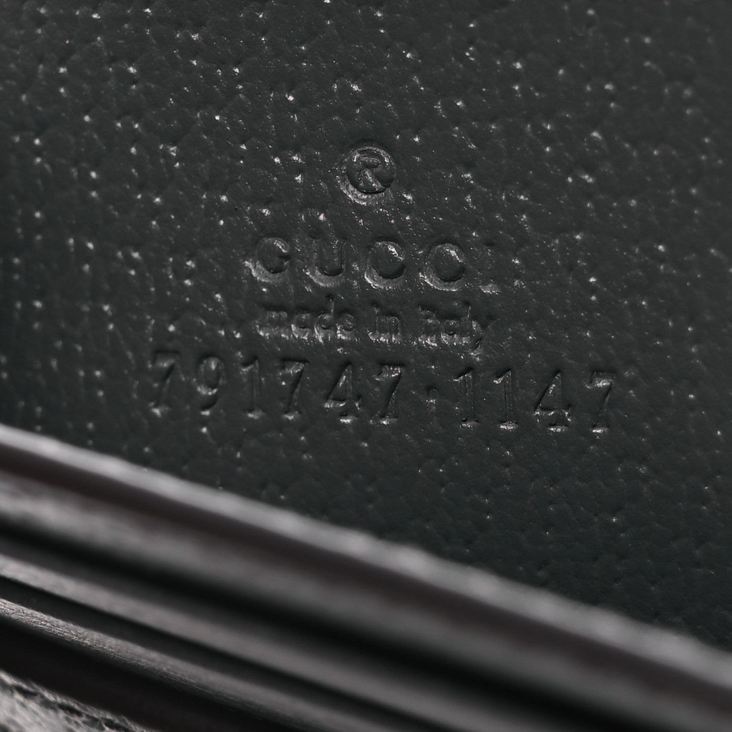 Gucci GG Supreme Monogram Textured Dollar Calfskin Ophidia Card Holder Grey Black Graphite Grey 6 of 6