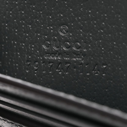 Gucci GG Supreme Monogram Textured Dollar Calfskin Ophidia Card Holder Grey Black Graphite Grey 6 of 6