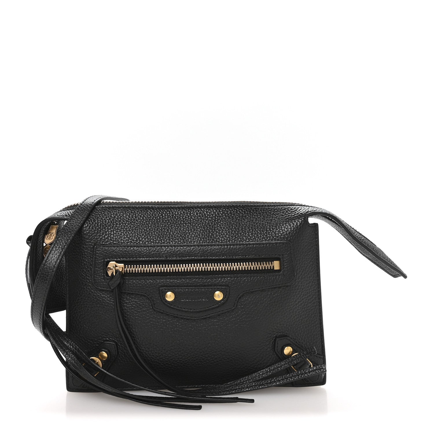 Balenciaga Grained Calfskin Neo Classic Gold Hardware Multipouch Black 1 of 10