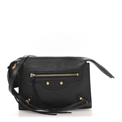 Balenciaga Grained Calfskin Neo Classic Gold Hardware Multipouch Black 1 of 10