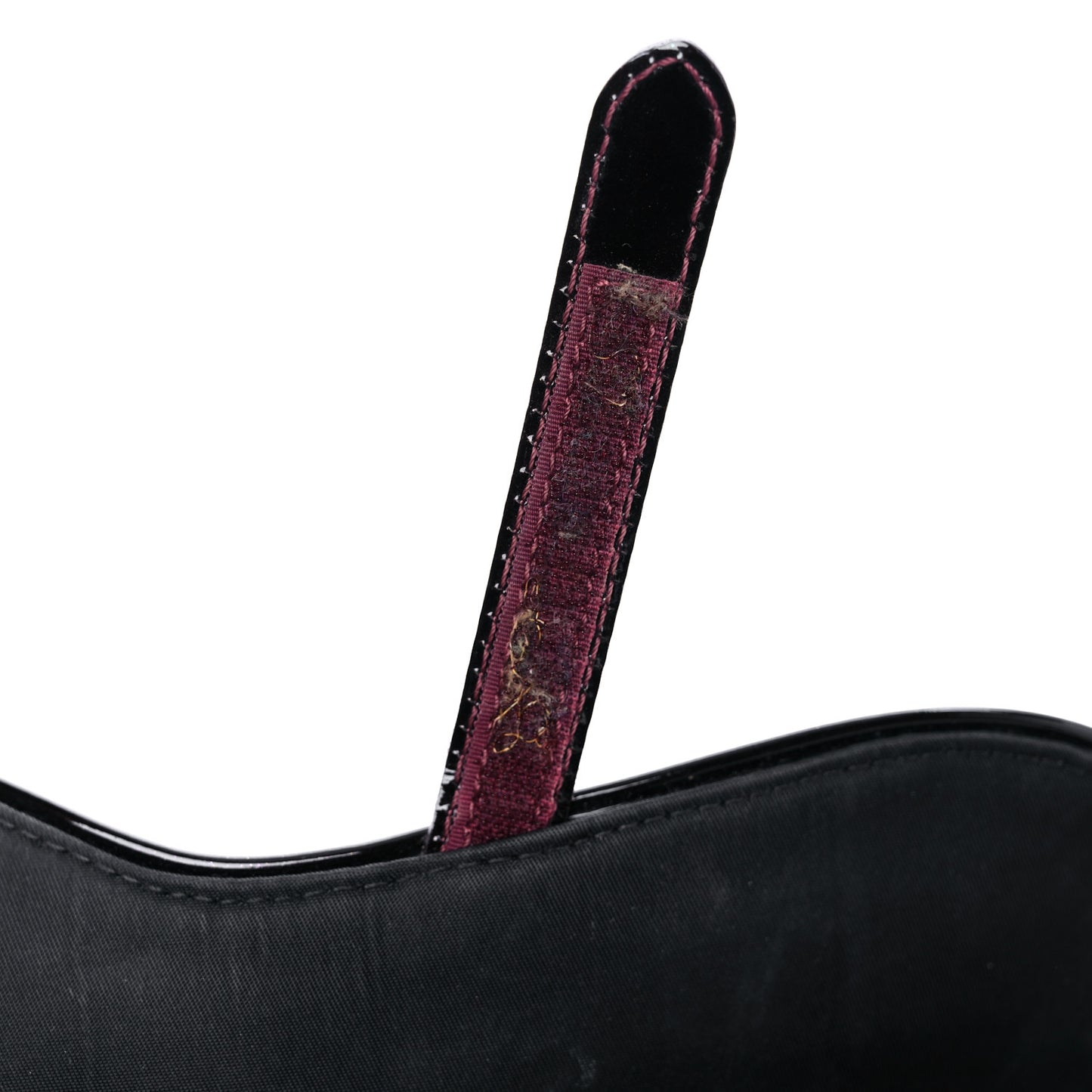 Calfskin Stingray Embossed Saddle Bag Red