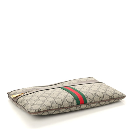 Gucci GG Supreme Monogram Large Ophidia Pouch Clutch Brown 4 of 8