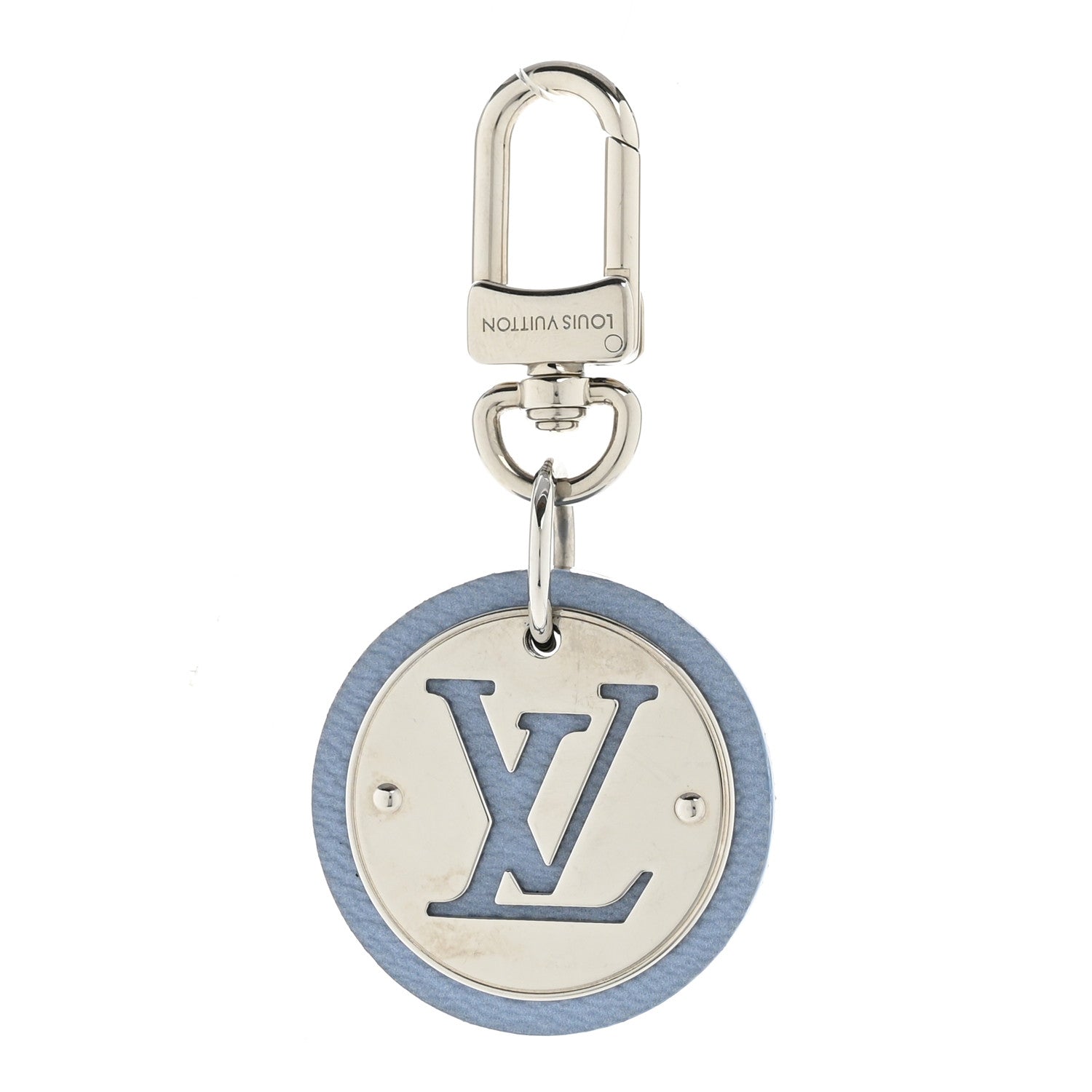 Louis Vuitton LV Circle Key Holder Bag Charm Sky Blue 1875709