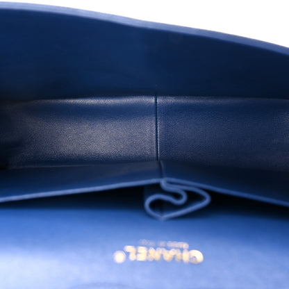 Chanel Caviar Quilted Jumbo Double Flap Navy Blue 5 of 11