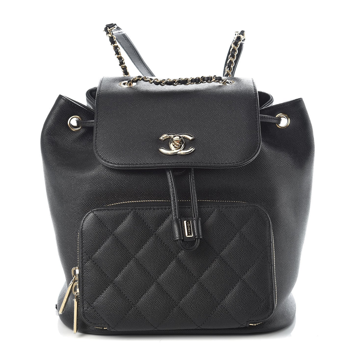 Caviar Quilted Business Affinity Backpack Black