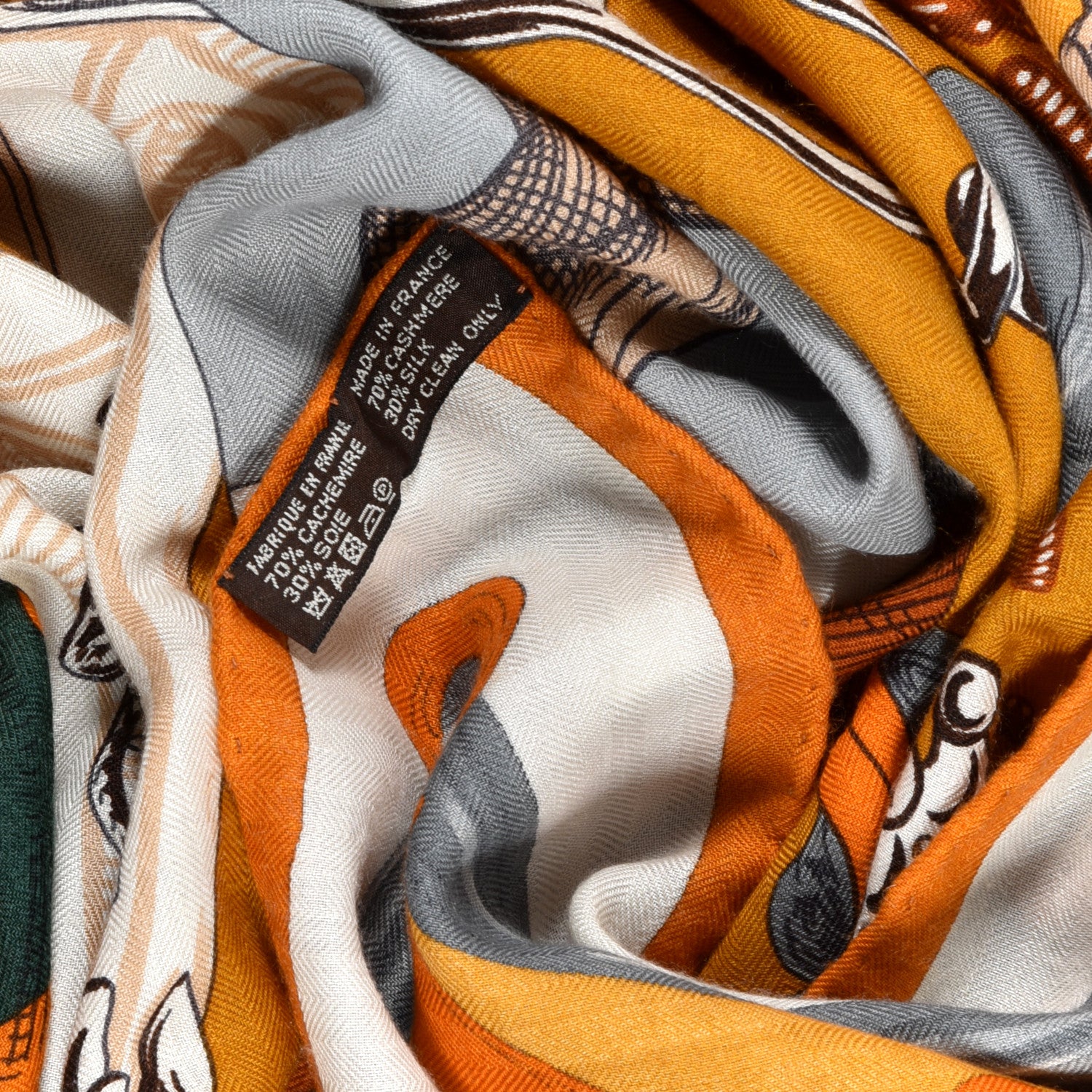 Hermes Cashmere Silk Cavalleria D'Etriers Shawl 140 5 of 6