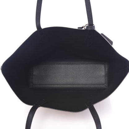 Burberry Grainy Calfskin Haymarket Check Medium Reversible Tote Black 9 of 16