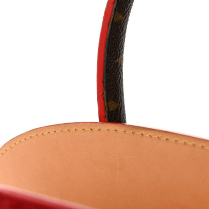 Louis Vuitton Monogram Calf Hair Spikes Iconoclasts Christian Louboutin Tote Red 12 of 13