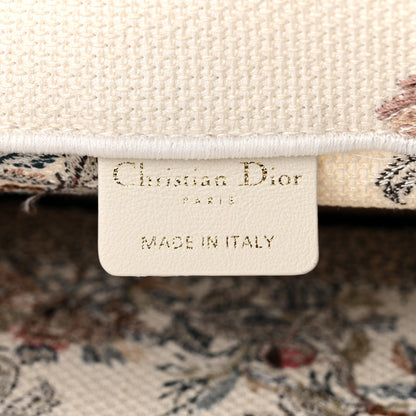Christian Dior Canvas Embroidered Medium Jardin D'Hiver Book Tote Latte Multicolor 7 of 11