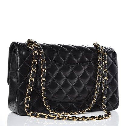 Chanel Lambskin Quilted Medium Double Flap Black 3 of 13