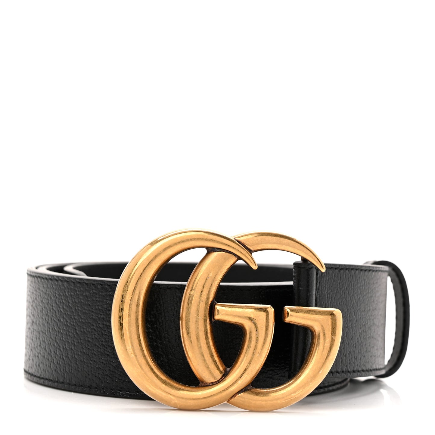Textured Dollar Calfskin Double G 40mm Belt 90 36 Black