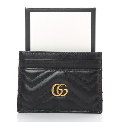 Gucci Calfskin Matelasse GG Marmont Card Holder Black 7 of 7