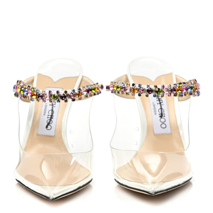 Jimmy Choo Patent Crystal Bing 100 Pumps 37 White Transparent 2 of 10