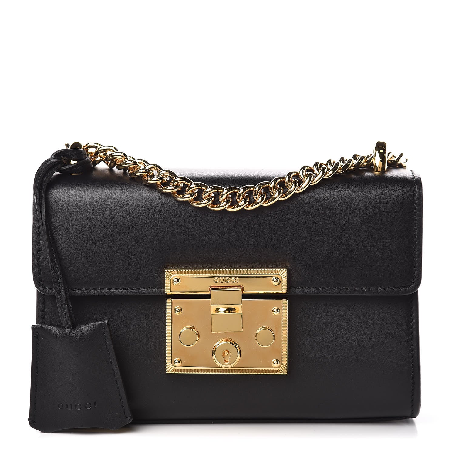 Gucci Calfskin Small Padlock Shoulder Bag Black 1 of 13