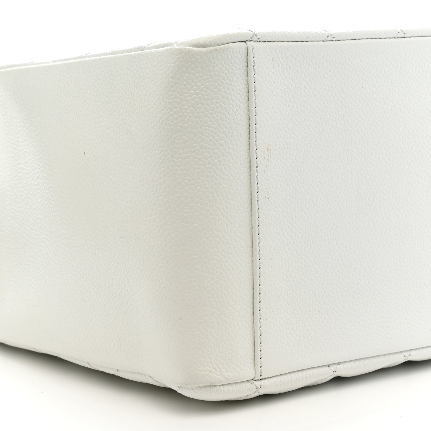Chanel Caviar Quilted Grand Shopping Tote GST White 9 of 16