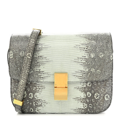 Celine Lizard Medium Classic Box Flap Bag Mineral 1 of 12