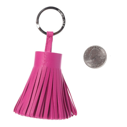 Hermes Lambskin Carmen Tassel Key Holder Rose Pourpre 2 of 3