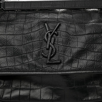 Saint Laurent Crinkled Calfskin Matelasse Monogram Medium Niki Chain Satchel Black 8 of 8