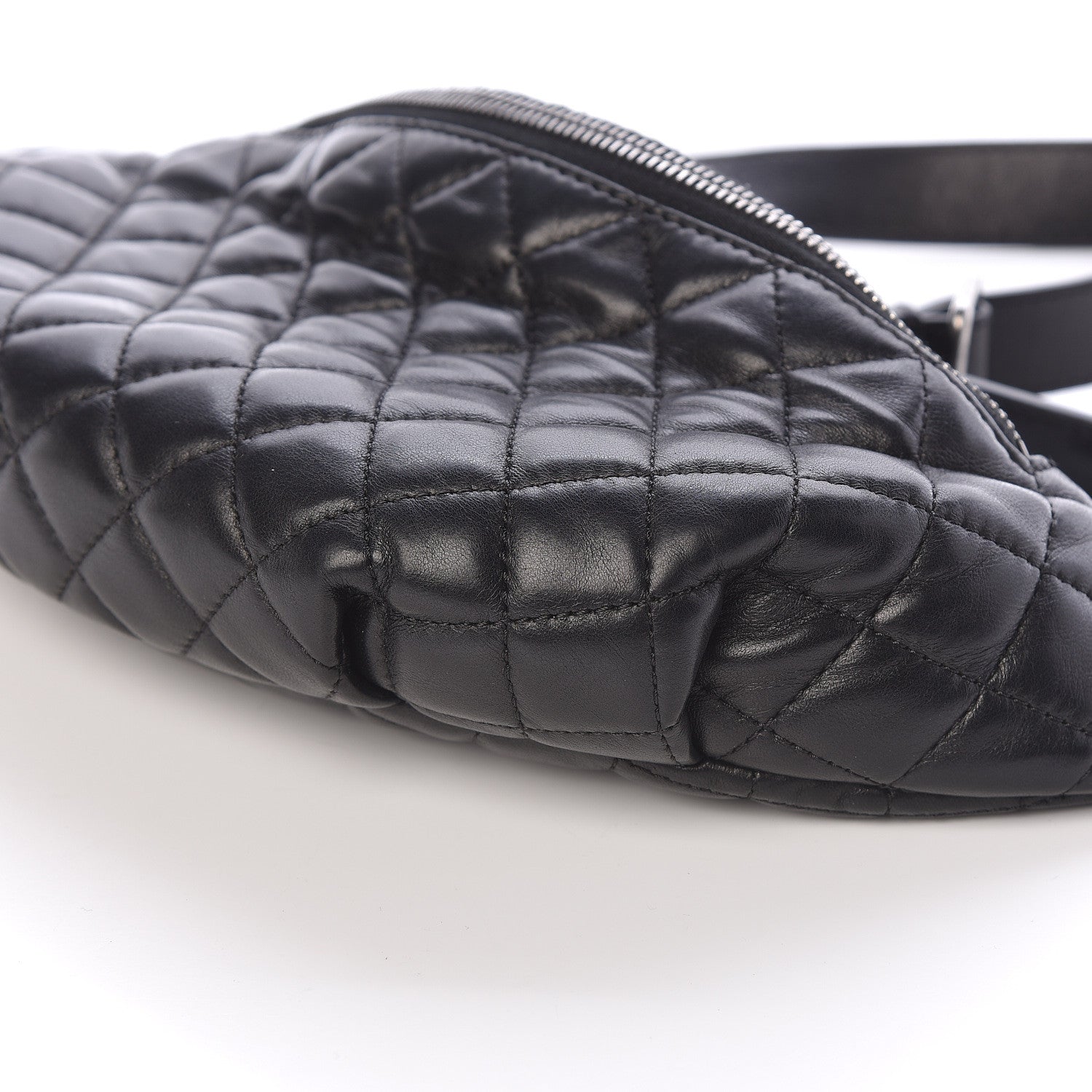 Chanel Calfskin Quilted Belt Me Up Waist Bag Black 6 of 10