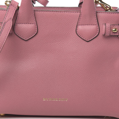 Burberry Grainy Calfskin House Check Small Banner Tote Mauve Pink 10 of 11