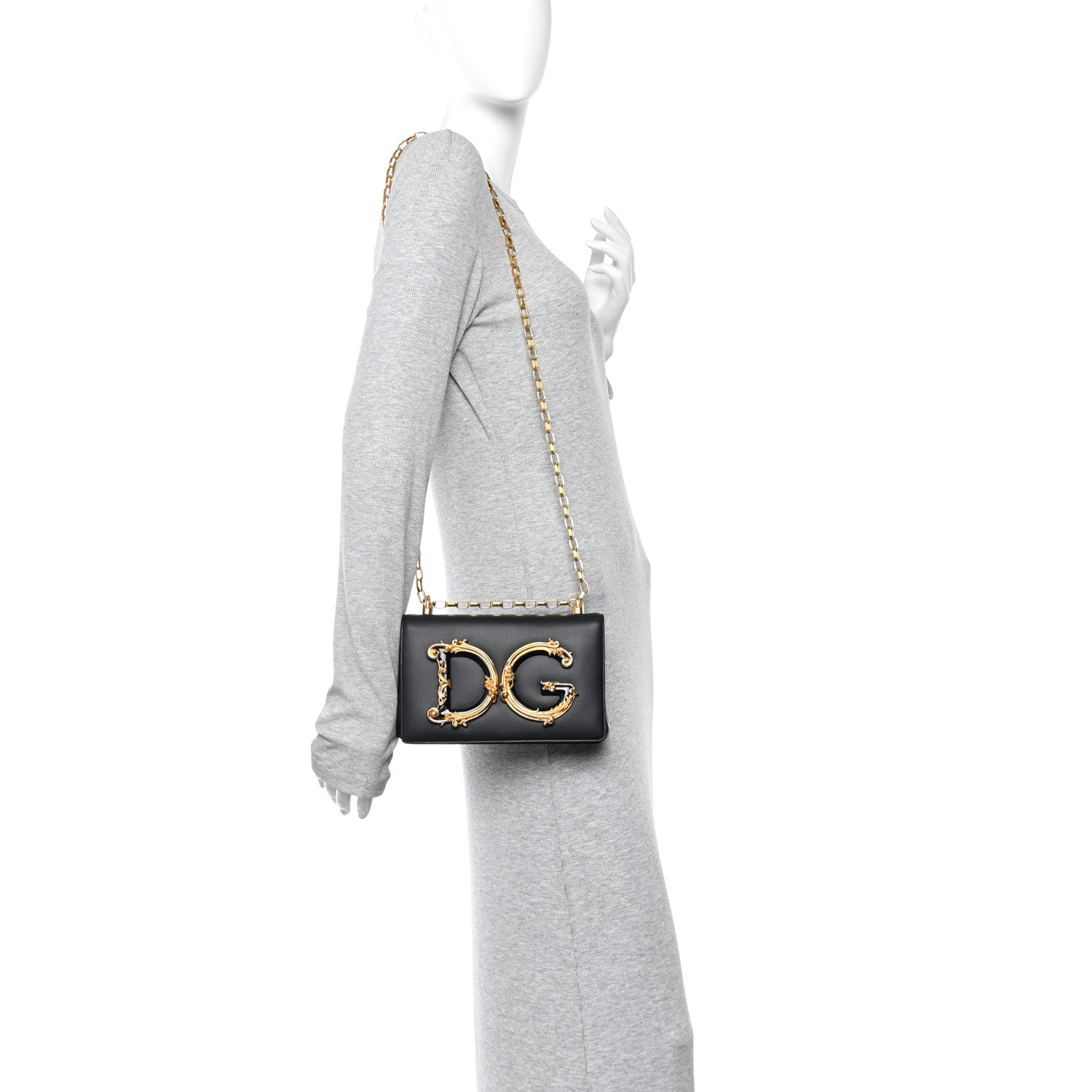 Dolce & Gabbana Nappa DG Girls Shoulder Bag Black 1879899