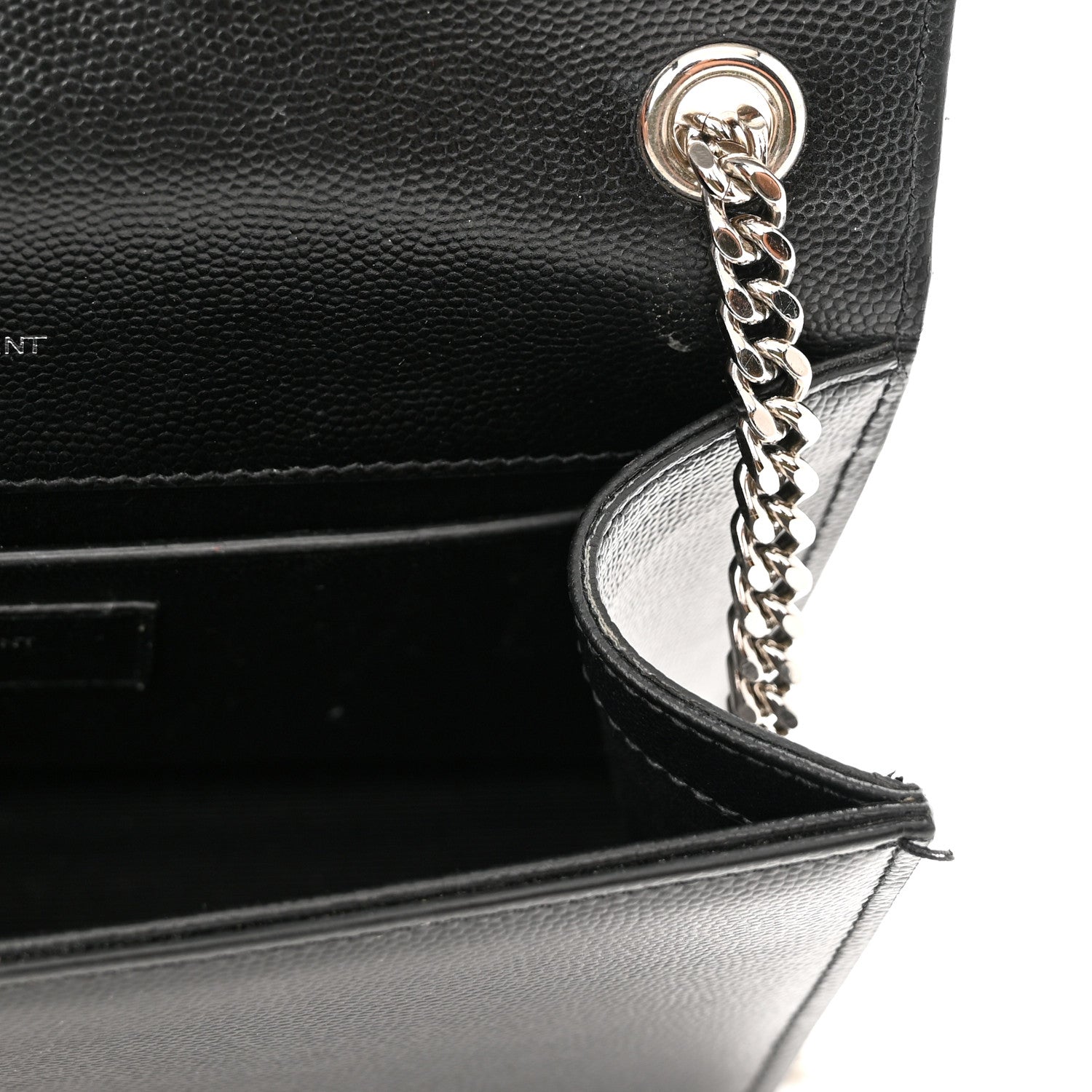 Saint Laurent Grain De Poudre Small Monogram Kate Satchel Black 10 of 13