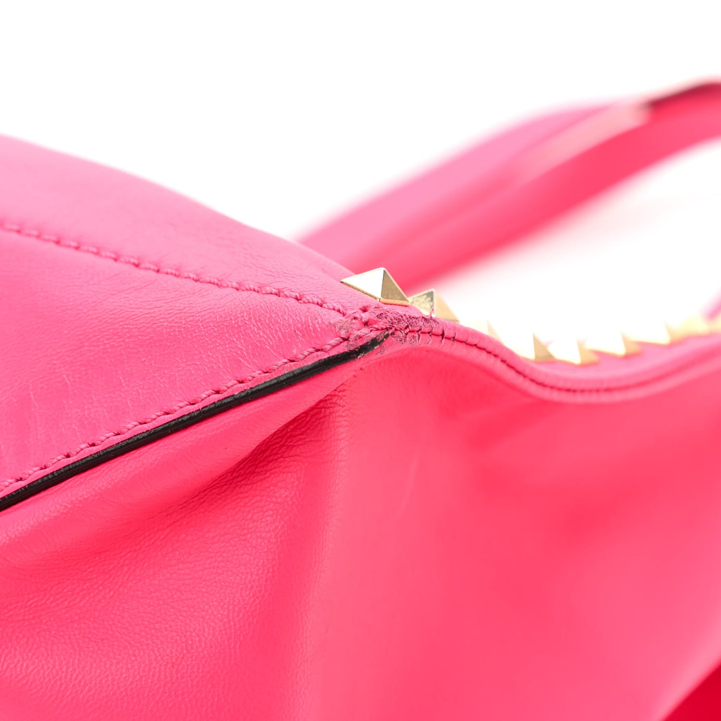 Nappa Medium Rockstud Soft Tote Framboise