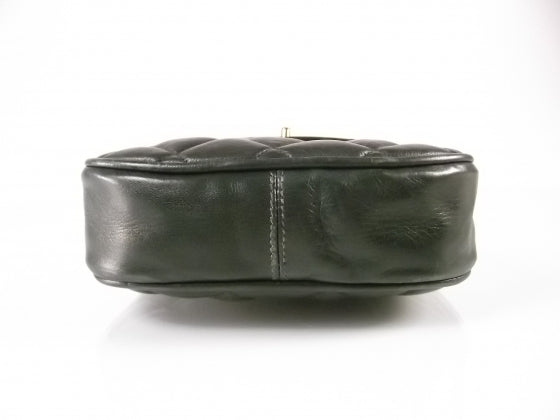 Chanel Lambskin Quilted Mini Flap Dark Green 6 of 12