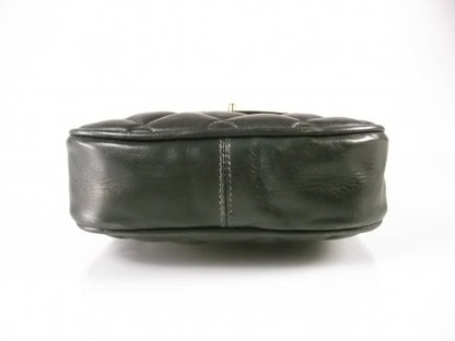 Chanel Lambskin Quilted Mini Flap Dark Green 6 of 12