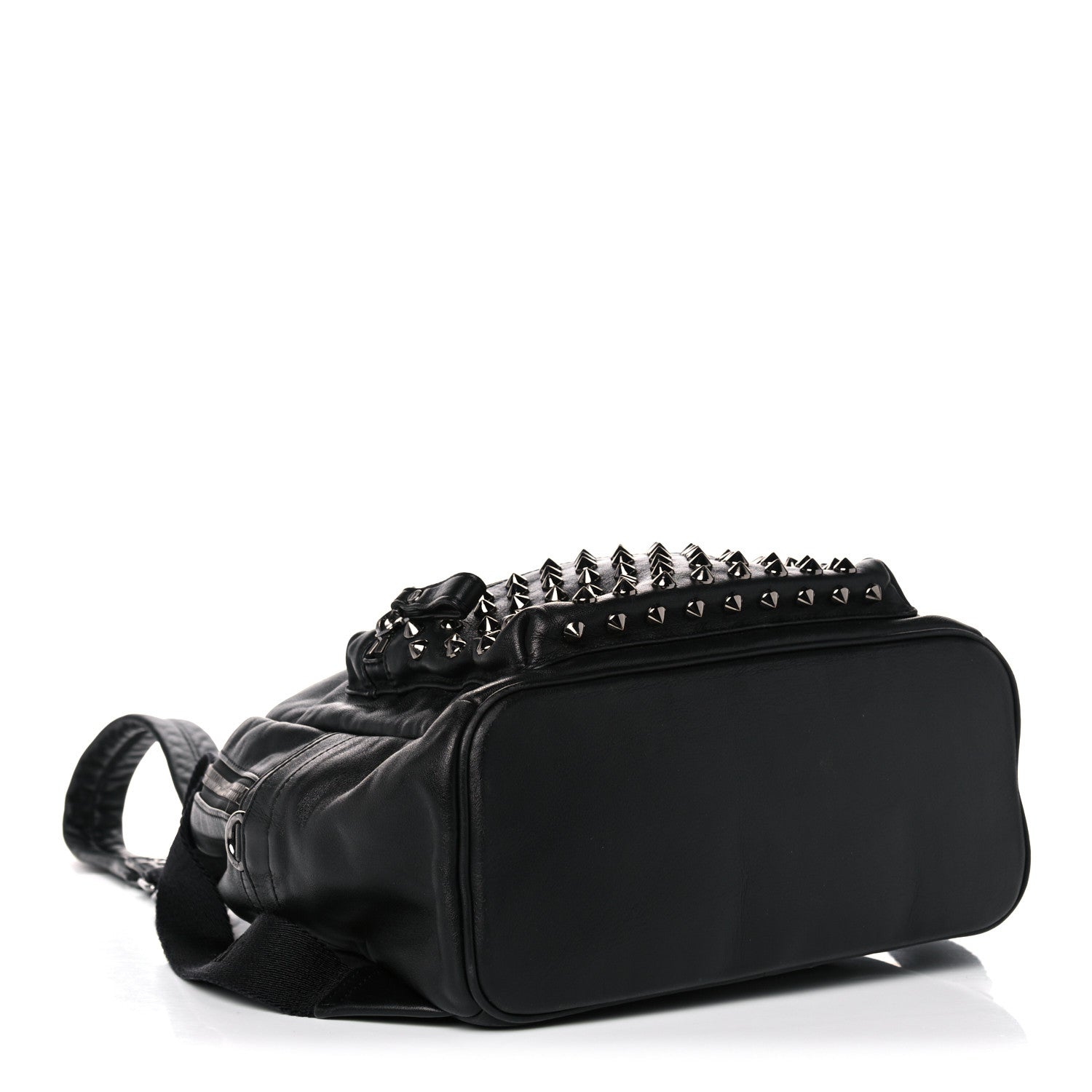 MCM Calfskin Medium Studded Backpack Black 3 of 15