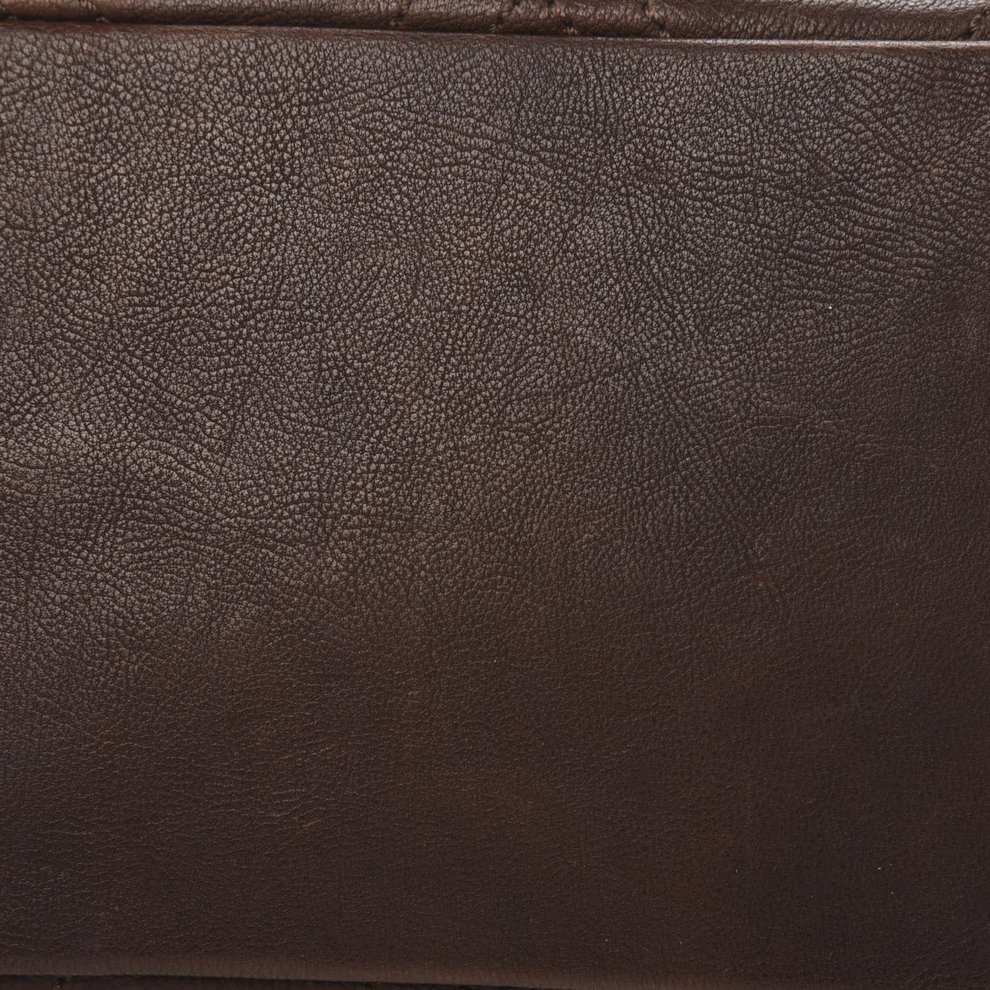 Calfskin Diamond Stitch Small Tote Dark Brown
