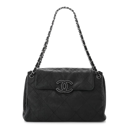 Chanel Calfskin Quilted Large Hamptons Flap Black 1 of 11