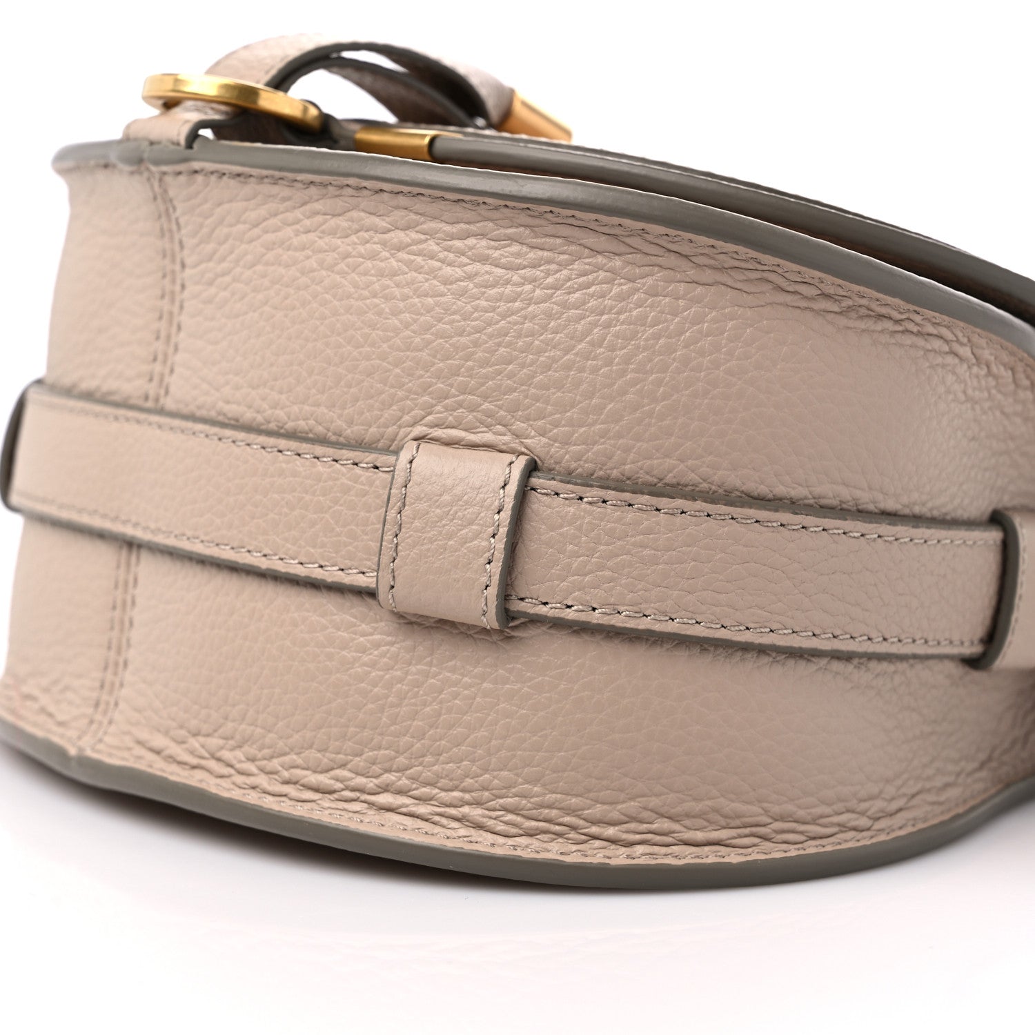 Chloe Grained Calfskin Small Marcie Saddle Bag Nomad Beige 8 of 9