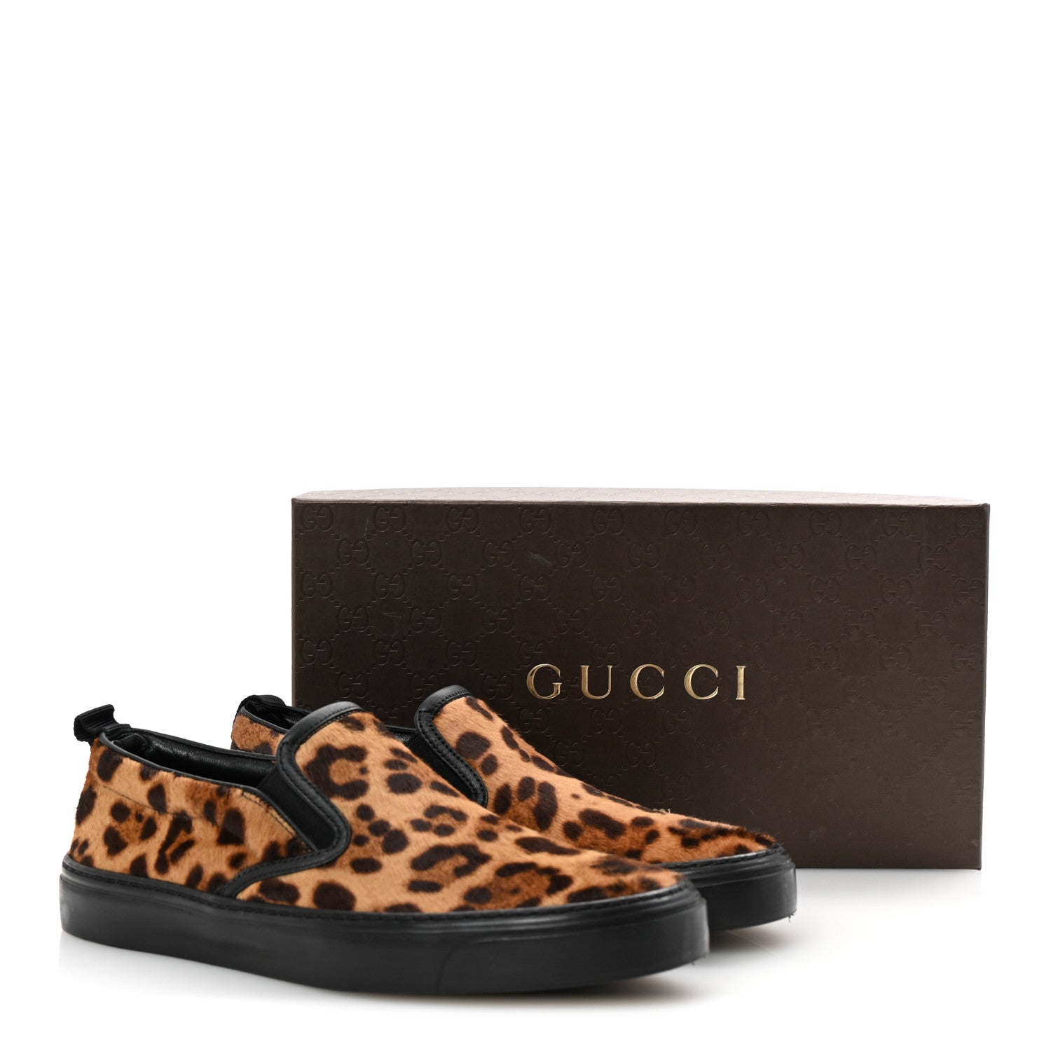 Gucci Pony Hair Jaguar Print Slip On Sneakers 36.5 10 of 10