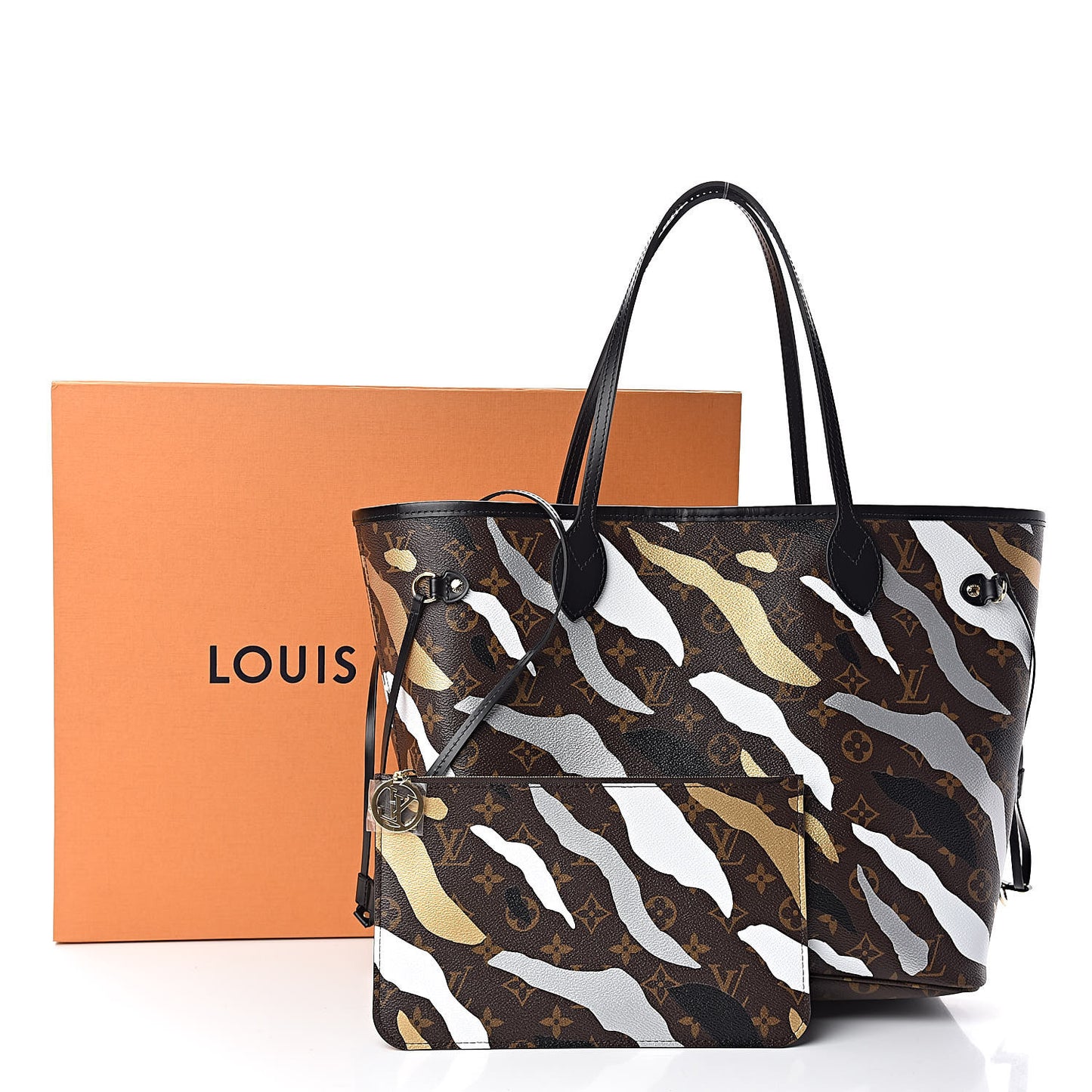 X LOL Monogram Neverfull MM Gold Silver