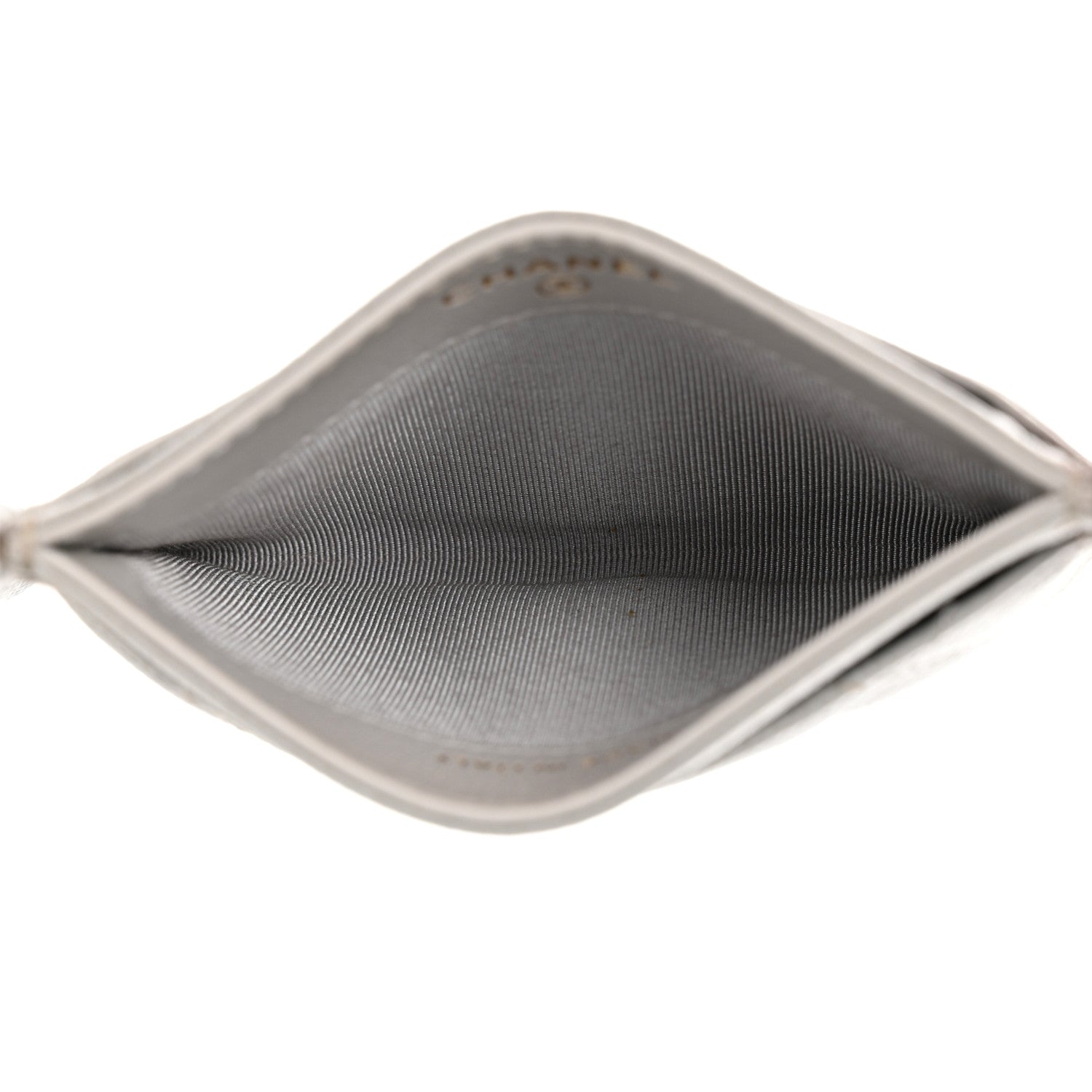 Chanel Caviar Quilted Card Holder Grey 5 of 9