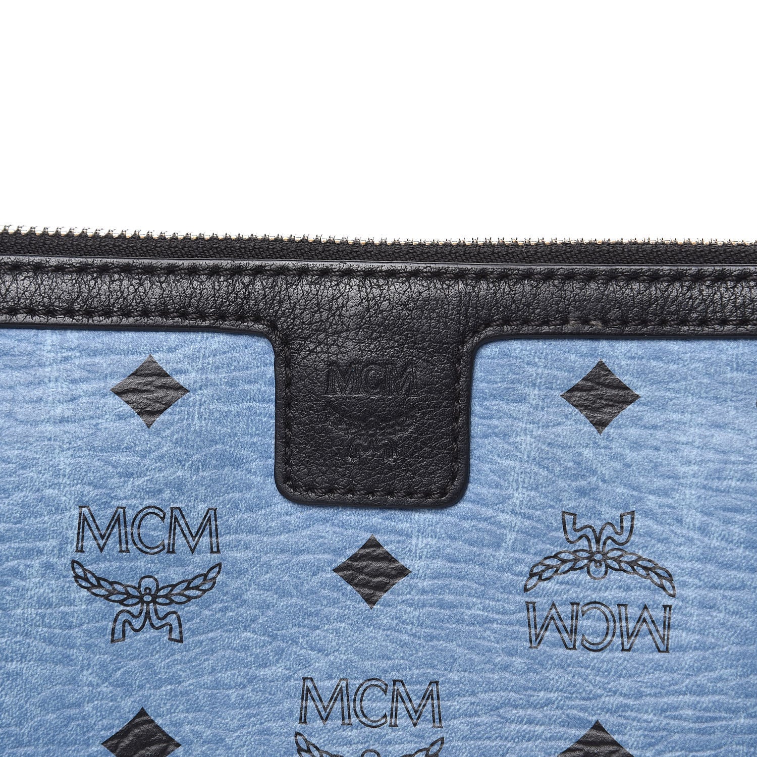 MCM Visetos Project Reversible Tote Pouch Munich Blue 7 of 14