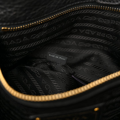 Prada Vitello Daino Tote Black 6 of 13