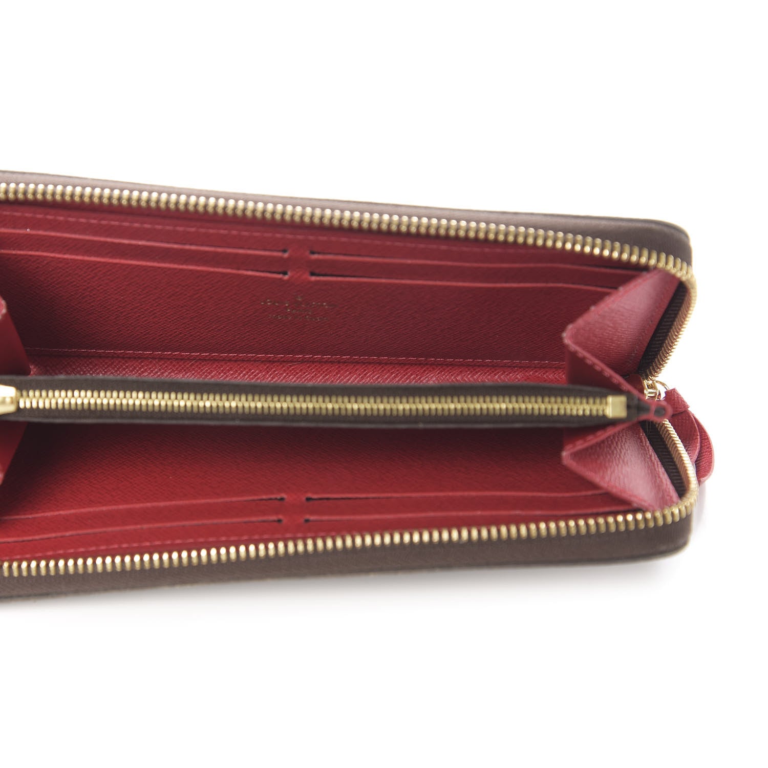 Louis Vuitton Damier Ebene Clemence Wallet Cherry 5 of 6