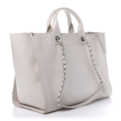 Chanel Caviar Medium Studded Deauville Tote Beige 3 of 12