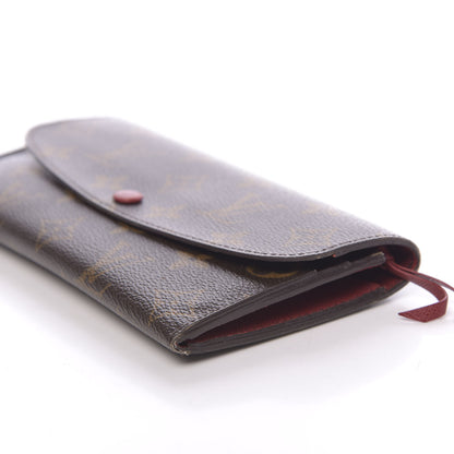 Louis Vuitton Monogram Emilie Wallet Red 9 of 12