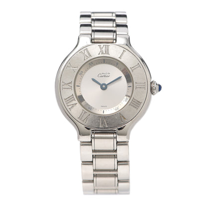 Cartier Stainless Steel 28mm Must De 21 Quartz Watch 1 of 5